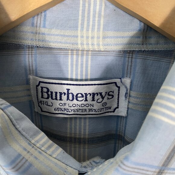 Vintage Burberry's of London Plaid Button Up Shirt Size 41 (L) - Picture 4 of 9